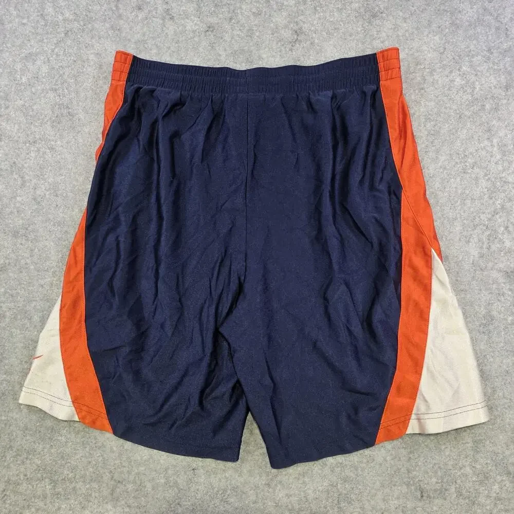 VTG Virginia Cavaliers Shorts Mens Medium Blue NCAA Basketball Nike Orange White